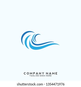 Water wave Logo Template