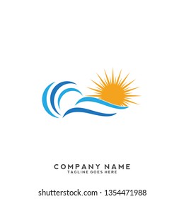 Water wave Logo Template
