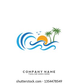 Water wave Logo Template