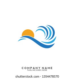 Water wave Logo Template