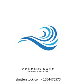 Water wave Logo Template