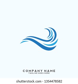 Water wave Logo Template