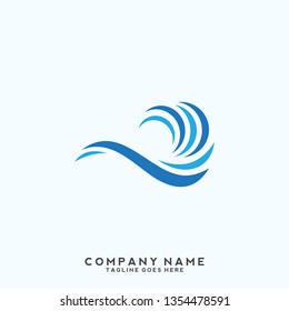 Water wave Logo Template