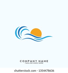Water wave Logo Template