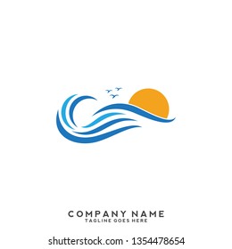 Water wave Logo Template