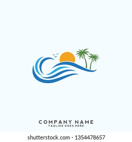 Water wave Logo Template
