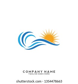Water wave Logo Template