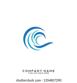Water wave Logo Template 