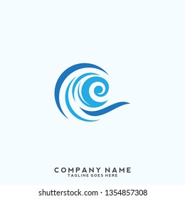 Water wave Logo Template 