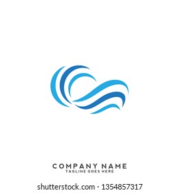 Water wave Logo Template 