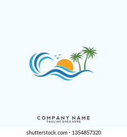 Water wave Logo Template 