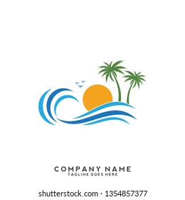 Water wave Logo Template 