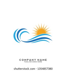 Water wave Logo Template 