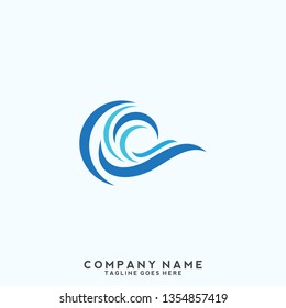 Water wave Logo Template 