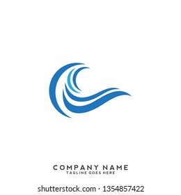 Water wave Logo Template 