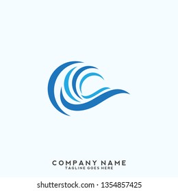 Water wave Logo Template 