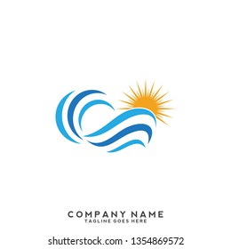Water wave Logo Template 