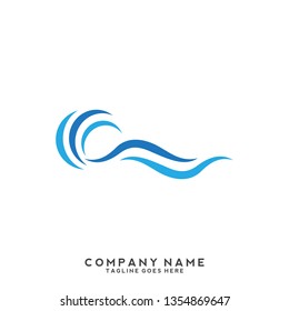 Water wave Logo Template 