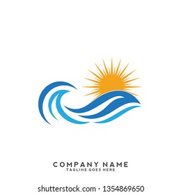 Water wave Logo Template 