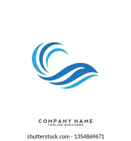 Water wave Logo Template 