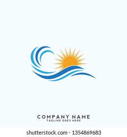 Water wave Logo Template 