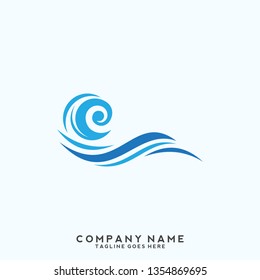 Water wave Logo Template 
