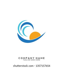 Water wave Logo Template