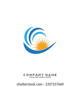 Water wave Logo Template