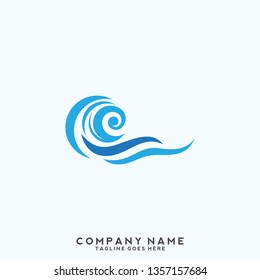 Water wave Logo Template