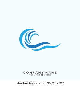 Water wave Logo Template
