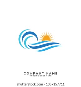 Water wave Logo Template