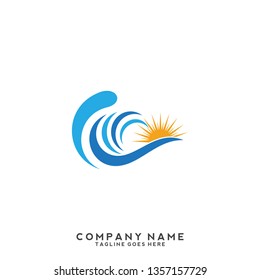 Water wave Logo Template