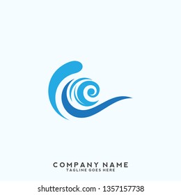Water wave Logo Template