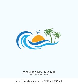 Water wave Logo Template