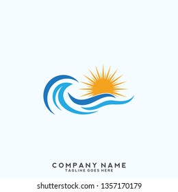 Water wave Logo Template