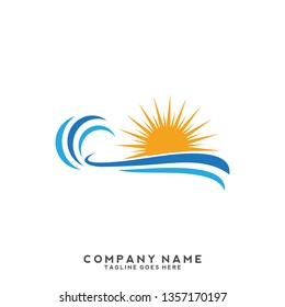 Water wave Logo Template