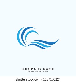 Water wave Logo Template