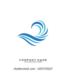 Water wave Logo Template