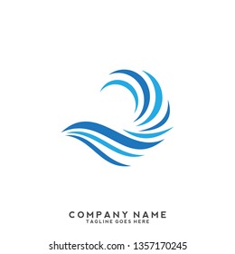 Water wave Logo Template