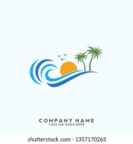 Water wave Logo Template
