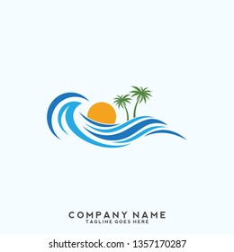 Water wave Logo Template