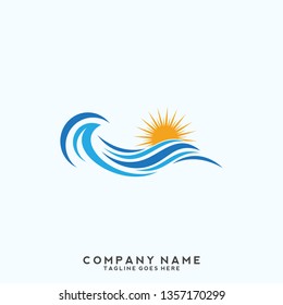 Water wave Logo Template