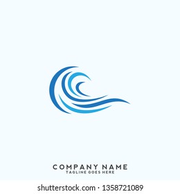 Water wave Logo Template