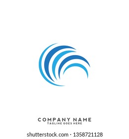 Water wave Logo Template