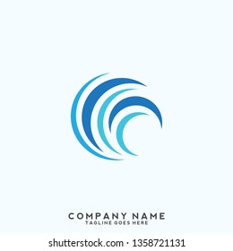 Water wave Logo Template
