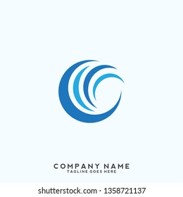 Water wave Logo Template