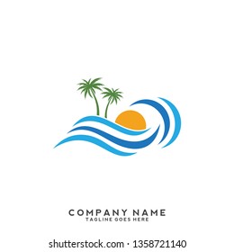 Water wave Logo Template