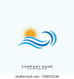 Water wave Logo Template
