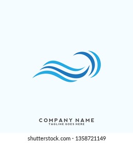 Water wave Logo Template