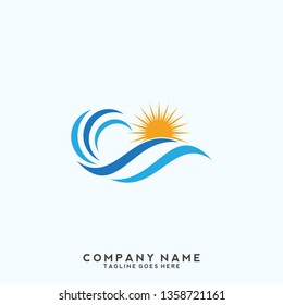 Water wave Logo Template